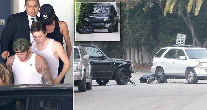 David Beckham dan Anaknya, Brooklyn Alami   Kecelakaan di LA